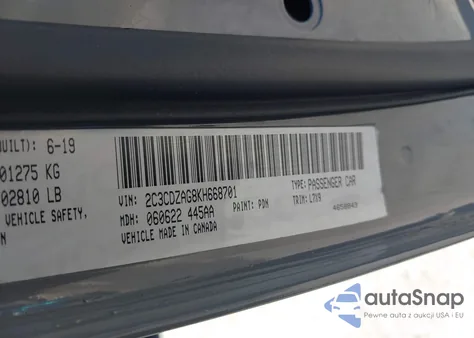 2019 Dodge Challenger Sxt from USA, damaged, VIN 2C3CDZAG8KH668701